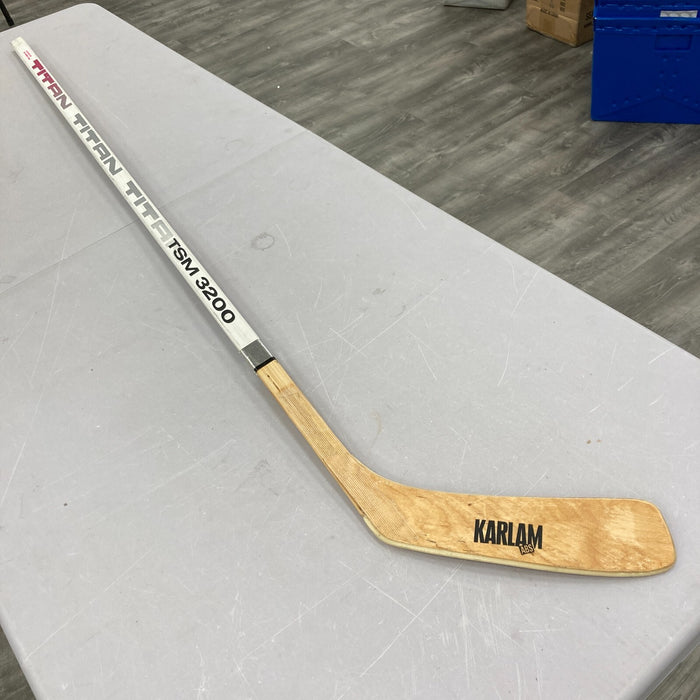 1989-1990 Los Angeles Kings Team Signed Titan Hockey Stick Wayne Gretzky JSA COA