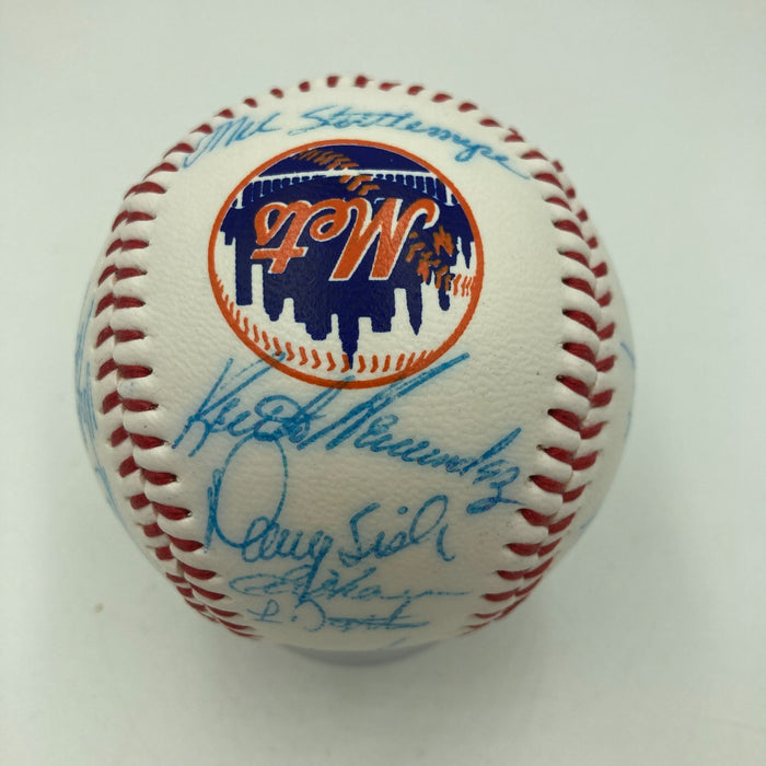 Vintage 1986 New York Mets World Series Champs Team Signed Baseball JSA COA