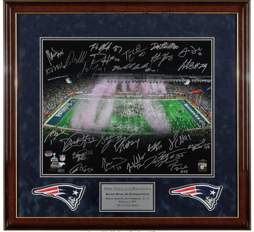 2014 New England Patriots Super Bowl Champs Team Signed Photo Tom Brady Beckett