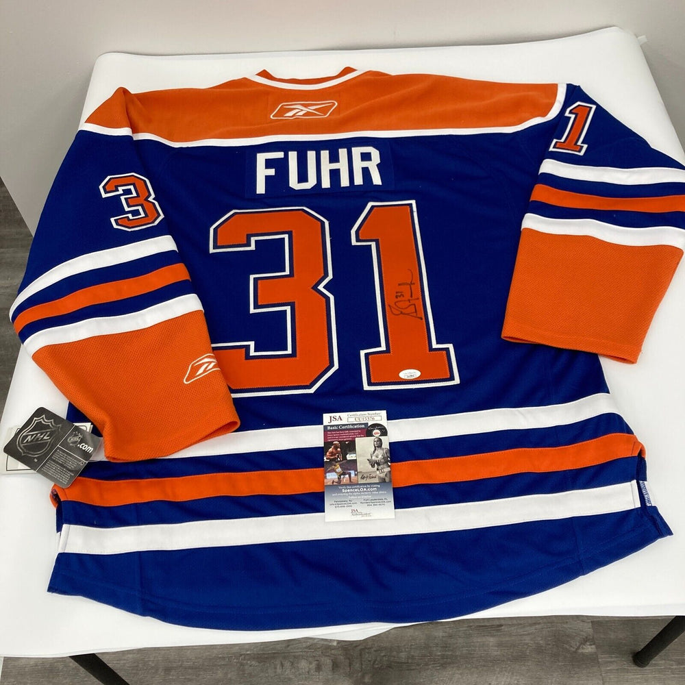 Grant Fuhr Signed Authentic Edmonton Oilers Jersey Reebok JSA COA