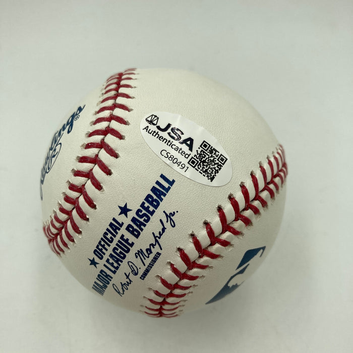 Whitey Herzog Signed Heavily Inscribed Stat MLB Baseball JSA COA