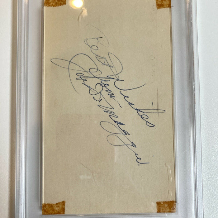 1940's Joe Dimaggio Playing Days Signed Autographed Vintage Index Card PSA DNA