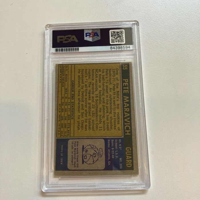 1971 Topps Pistol Pete Maravich Signed Autographed Basketball Card PSA DNA