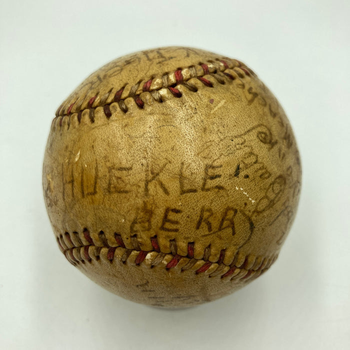 Jim Thorpe 1933 Ben Harjo's All-Indian Baseball Club Team Signed Baseball JSA