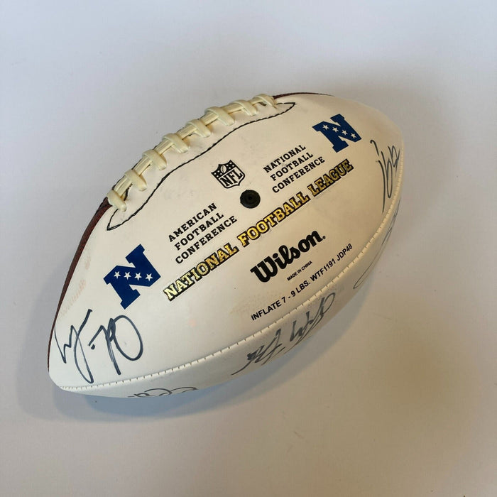 2012 Pro Bowl NFC Team Signed Football Drew Brees Charles Woodson JSA COA