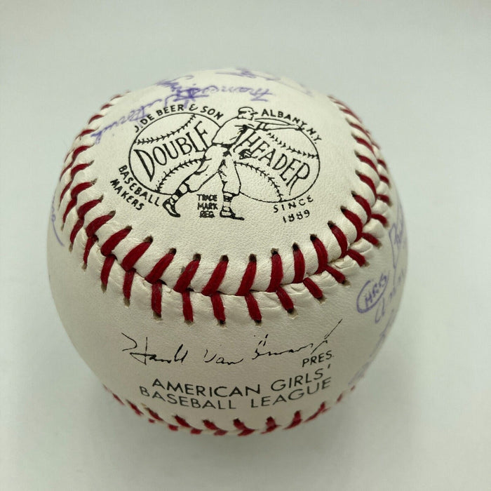 Rare A League Of Their Own AAGPBL  Multi Signed Baseball 23 Signatures