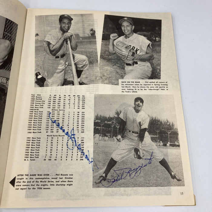 1956 New York Yankees World Series Champs Team Signed Yearbook Mickey Mantle JSA