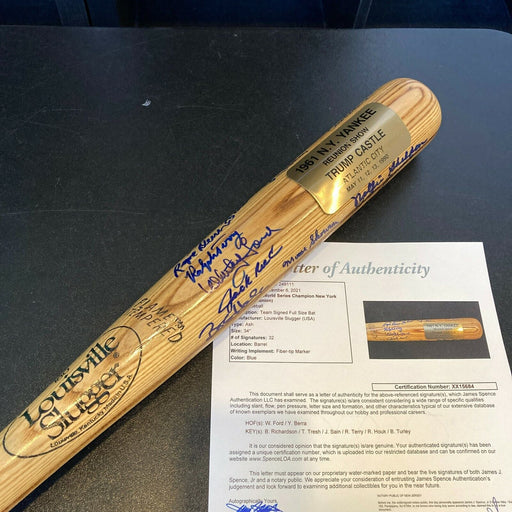 1961 New York Yankees World Series Champs Team Signed Baseball Bat With JSA COA