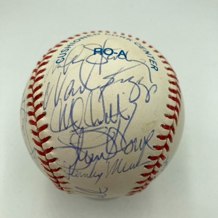 1993 New York Yankees Team Signed Baseball Don Mattingly Wade Boggs With COA