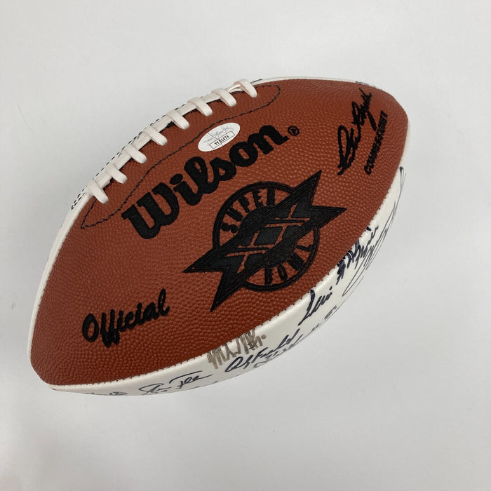 1985 Super Bowl Champs Chicago Bears Team Signed Football Walter Payton JSA COA