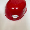 Stan Musial Signed Heavily Inscribed STATS St. Louis Cardinals Mini Helmet PSA