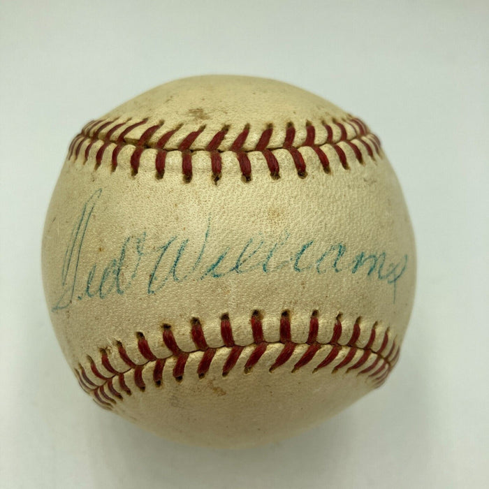 Ted Williams Playing Days Signed 1950's American League Cronin Baseball JSA