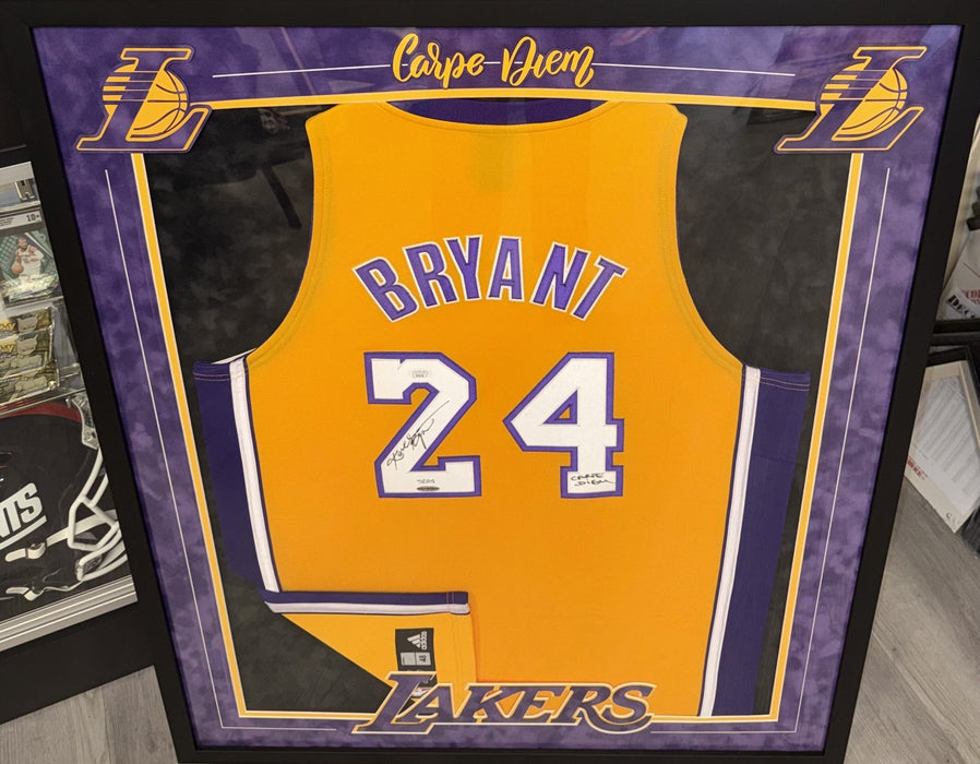 Kobe Bryant "CARPE DIEM" Signed Inscribed Los Angeles Lakers Jersey JSA UDA 5/24