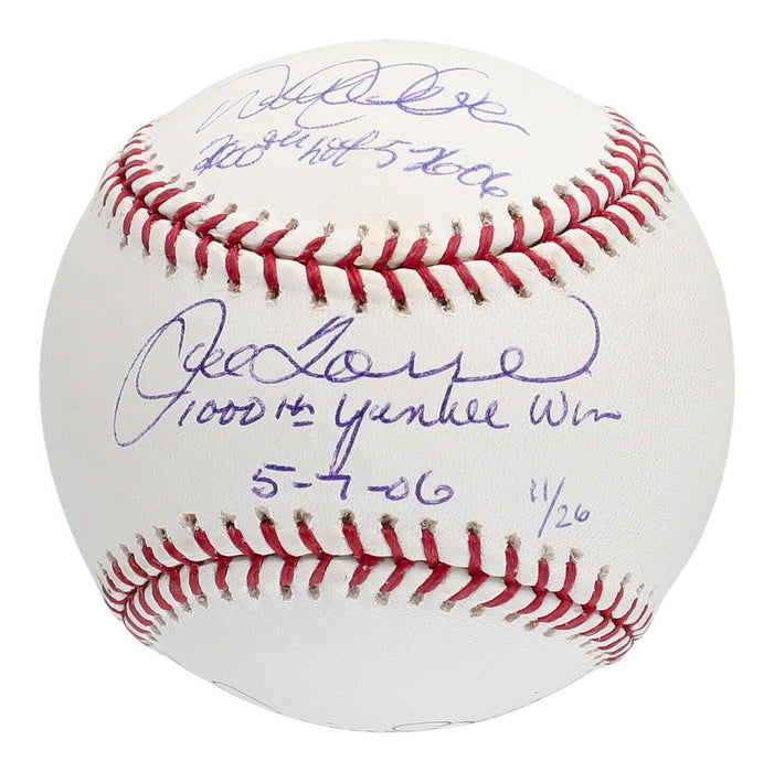 Derek Jeter 2,000th Hit & Mariano Rivera 400th Save Signed Baseball Steiner COA