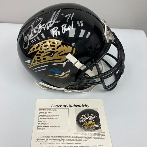 Tony Boselli 1998 Pro Bowl Signed Game Used Jacksonville Jaguars Helmet JSA COA