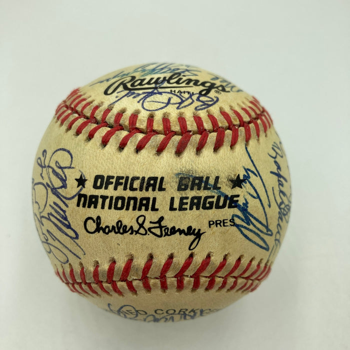 1986 New York Mets World Series Champs Team Signed Vintage NL Baseball JSA COA