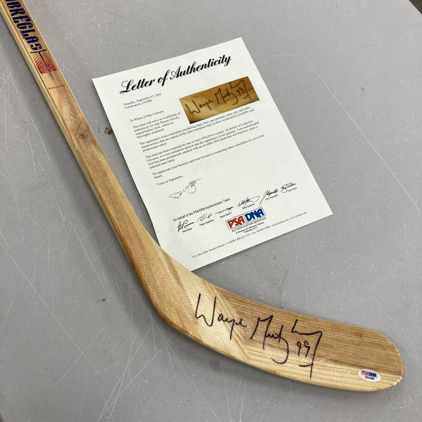 Wayne Gretzky Signed Hespeler Game Model Hockey Stick PSA DNA COA