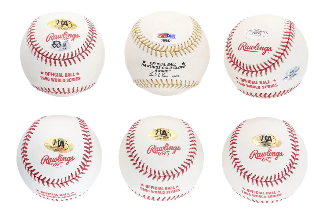1996 New York Yankees WS Champs Team Signed Baseball Collection 54 Balls JSA COA