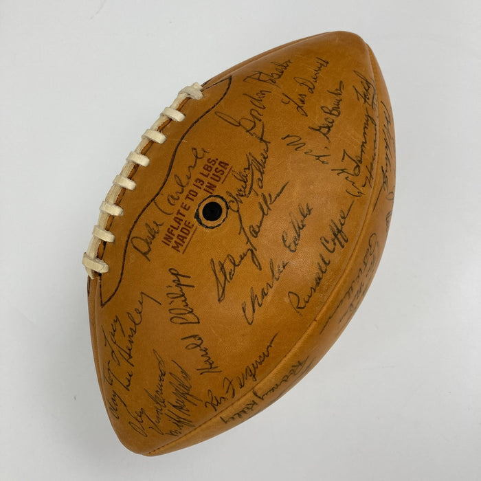 1963 University Of Texas Longhorns NCAA Champions Team Signed Football JSA COA