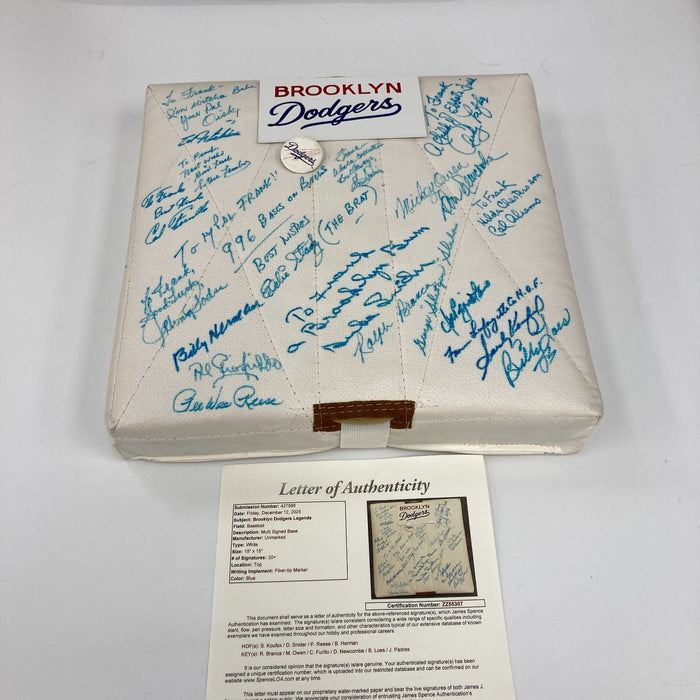 Sandy Koufax "From Lafayette To The H.O.F" Dodgers Legends Multi Signed Base JSA