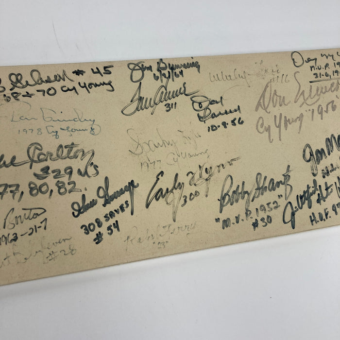 Hall Of Fame Pitching Legends Multi Signed Rubber 30+ Sigs Tom Seaver JSA COA