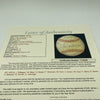 Joe Dimaggio Willie Mays 1970's Hall Of Fame Induction Multi Signed Baseball JSA