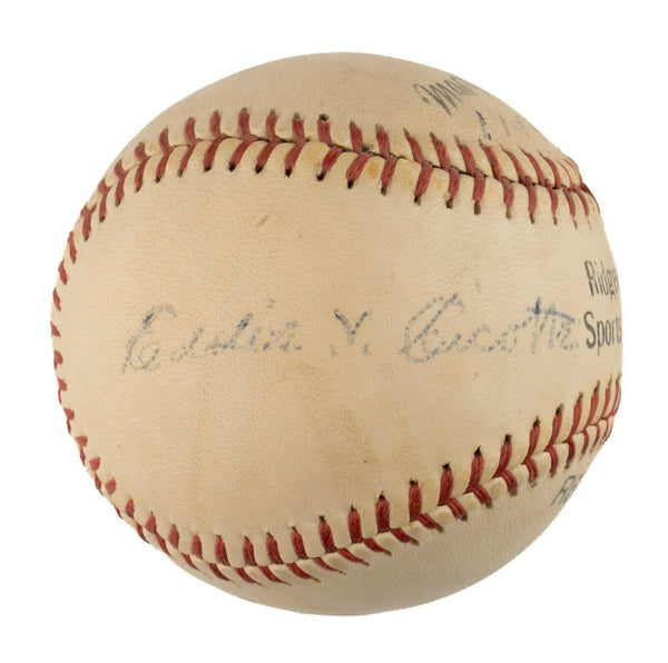Eddie Cicotte Single Signed Baseball 1919 Black Sox JSA COA
