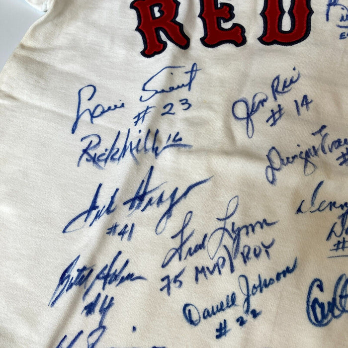 1975 Boston Red Sox AL Champs Team Signed Game Model Jersey Carl Yastrzemski JSA