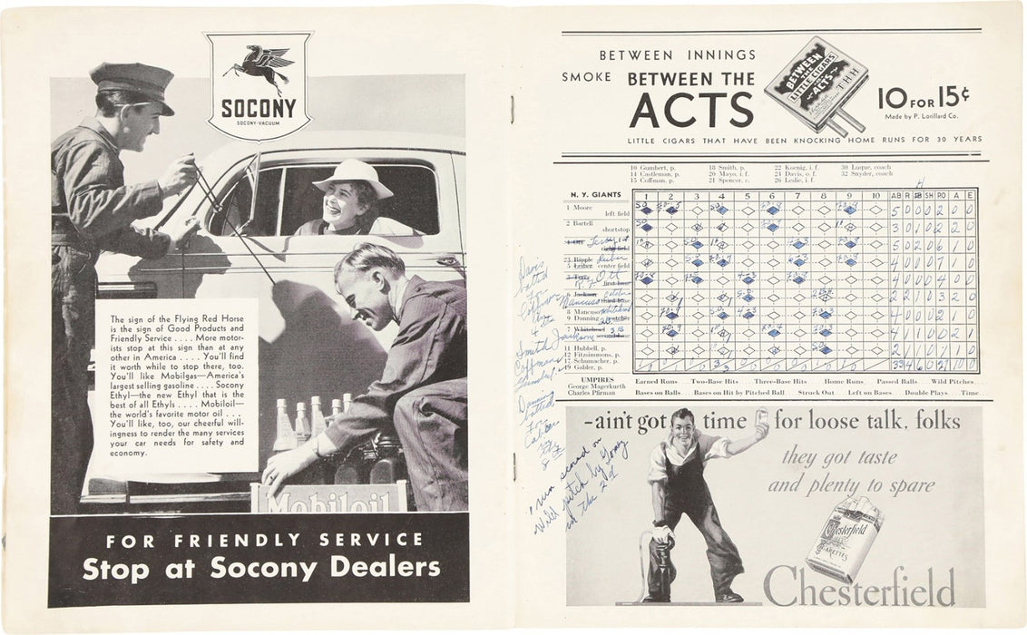 1936 New York Yankees Team Signed World Series Program 51 Sigs Lou Gehrig PSA