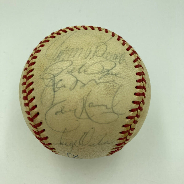 Willie Mays 1976 All Star Game Team Signed Baseball With JSA COA