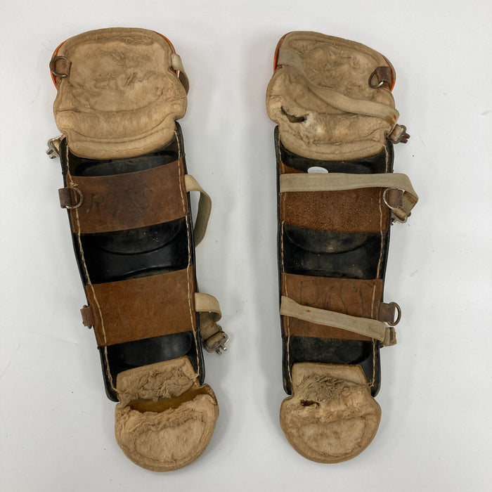 Yogi Berra Signed 1950's Catcher's Shin Guards Yankees JSA COA