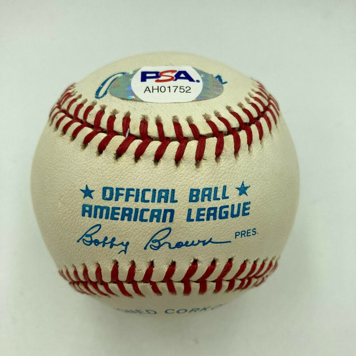 Beautiful Mickey Mantle Signed American League Baseball PSA DNA Graded MINT 9