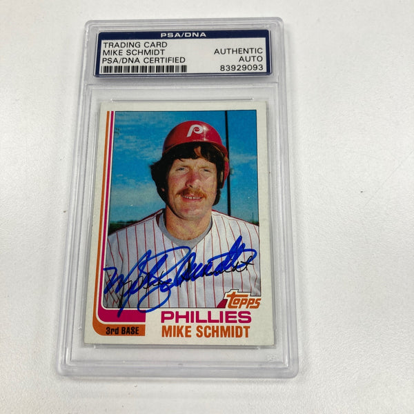 1982 Topps Mike Schmidt Signed Baseball Card Auto PSA DNA