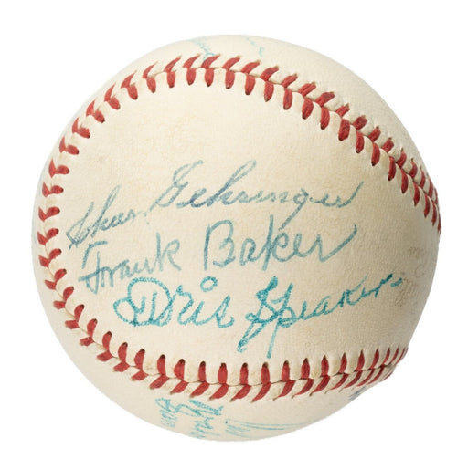 Ty Cobb Jimmie Foxx Tris Speaker Hall Of Fame Multi Signed Baseball JSA COA