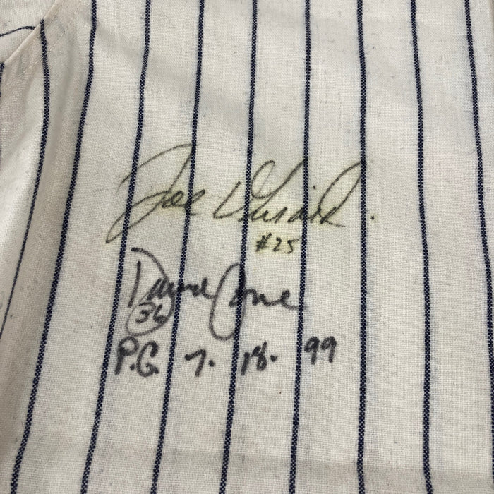 New York Yankees Perfect Game Signed Jersey Larsen Wells Cone Yogi Berra Beckett