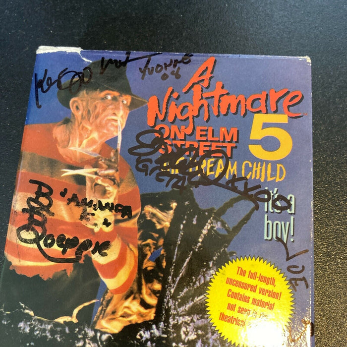 A Nightmare On Elm Street Cast Signed VHS Movie 6 Signatures JSA COA