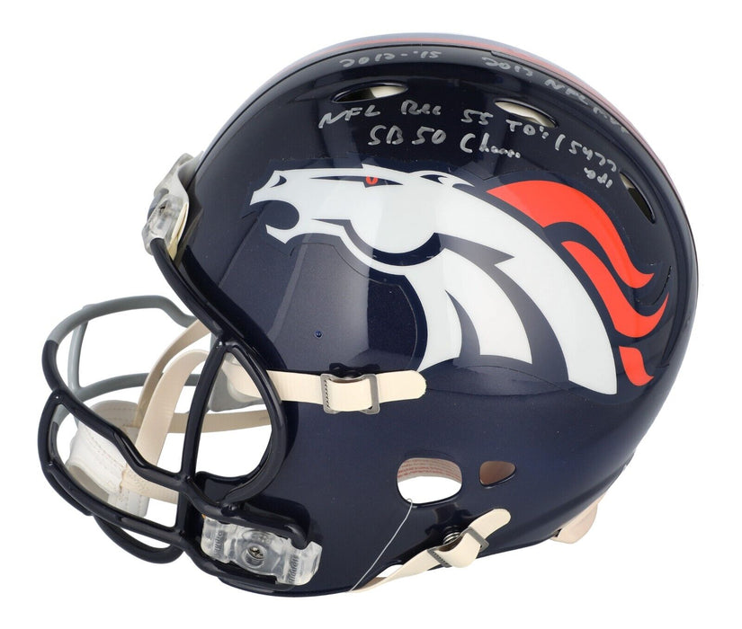 Peyton Manning Signed Indianapolis Colts Denver Broncos STAT Helmet Fanatics
