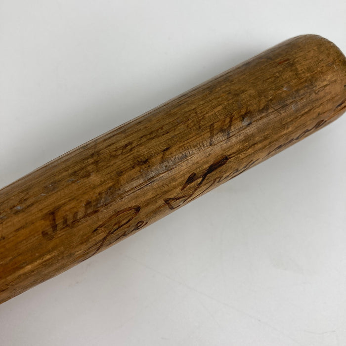 Honus Wagner & Hack Wilson Signed 1930 Louisville Slugger Mini Baseball Bat JSA