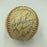 Joe Dimaggio Willie Mays 1970's Hall Of Fame Induction Multi Signed Baseball JSA