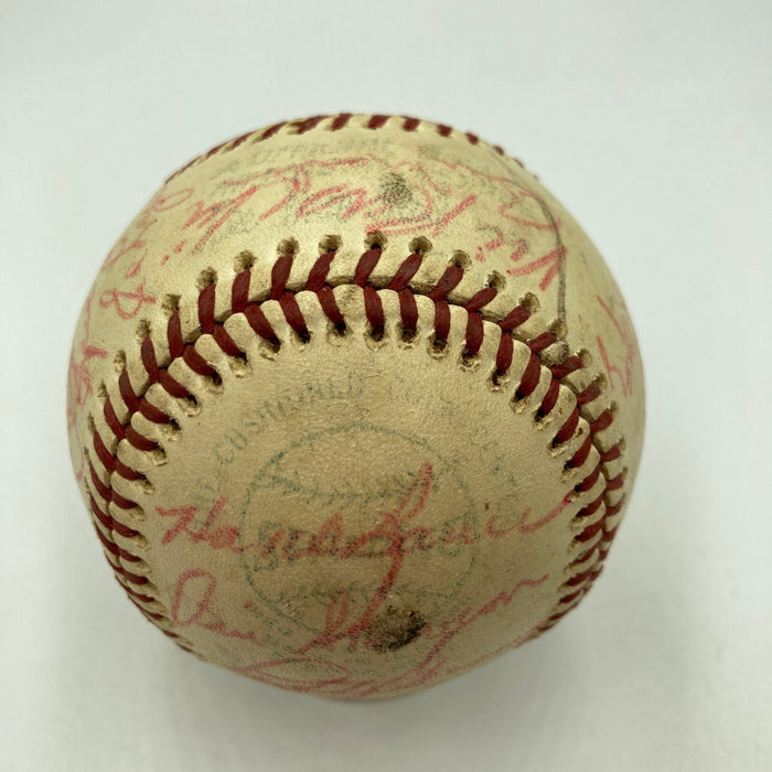 1951 Yankees World Series Champs Team Signed Baseball Mickey Mantle DImaggio JSA