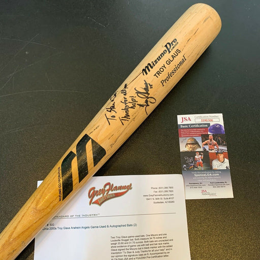 Troy Glaus Signed Game Used Baseball Bat With JSA COA