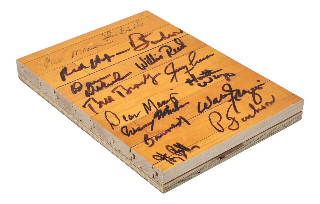 1972-73 New York Knicks NBA Champs Team Signed Game Used Floor Board PSA DNA COA