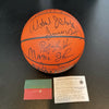 1986-87 Los Angeles Lakers NBA Champs Team Signed Basketball UDA Upper Deck COA