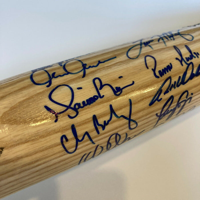 1999 New York Yankees World Series Champs Team Signed Bat Derek Jeter Steiner