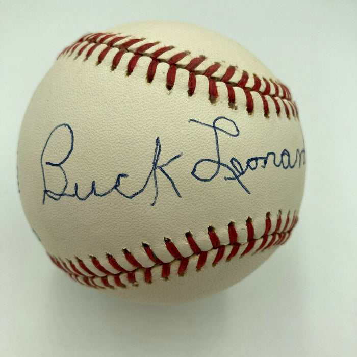 Buck Leonard Signed Official Major League Baseball Negro League Legend JSA COA