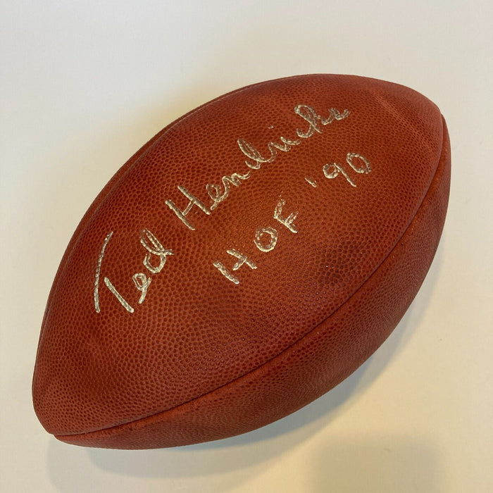 Ted Hendricks Hall Of Fame 1990 Signed Wilson NFL Game Football JSA COA
