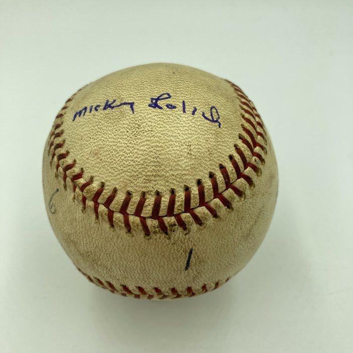 Mickey Lolich Signed Career Win No. 24 Final Out Game Used Baseball Beckett COA