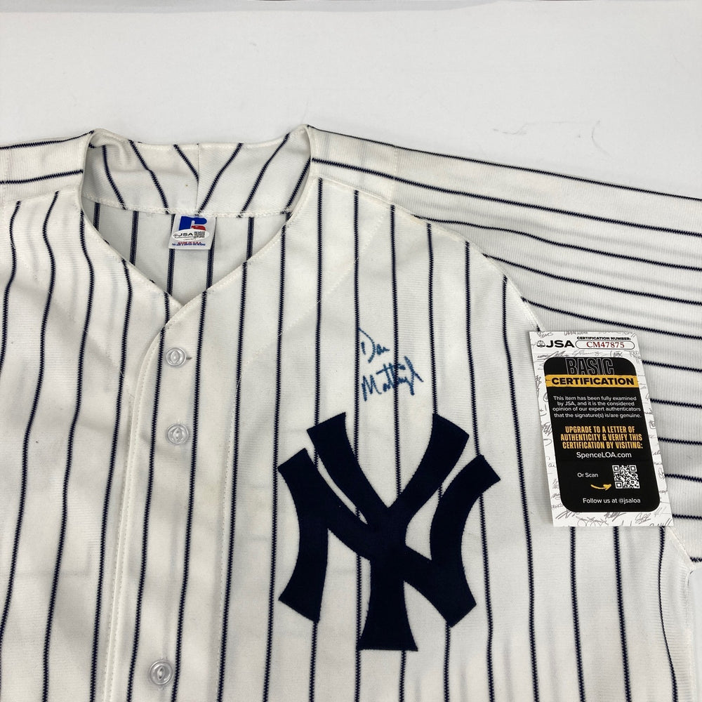 Don Mattingly Signed 1992 New York Yankees Game Model Russell Jersey JSA COA