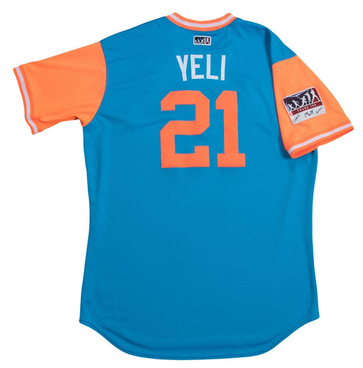 Christian Yelich Game Used First Ever Players Weekend Jersey "YELI" MLB Auth