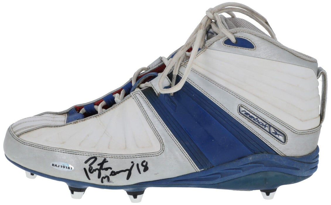 Peyton Manning Game-Used Signed Reebok Football Cleats Shoes Upper Deck UDA COA